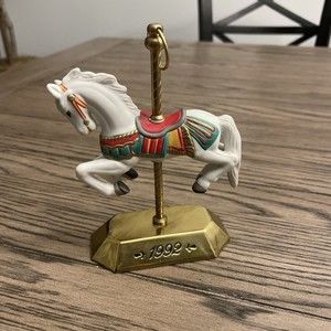 Vintage Hallmark Keepsake Ornament Tobin Fraley Carousel Horse Christmas 1992